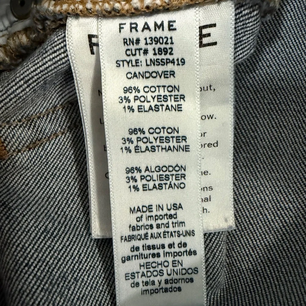 Frame Le Nouveau Straight Leg Raw Hem Jeans Women’s Sz 28 Medium Wash - Picture 8 of 11